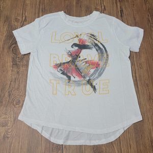 Disney Mulan Loyal Brave True Graphic Tee - Size XL - Juniors 14/16